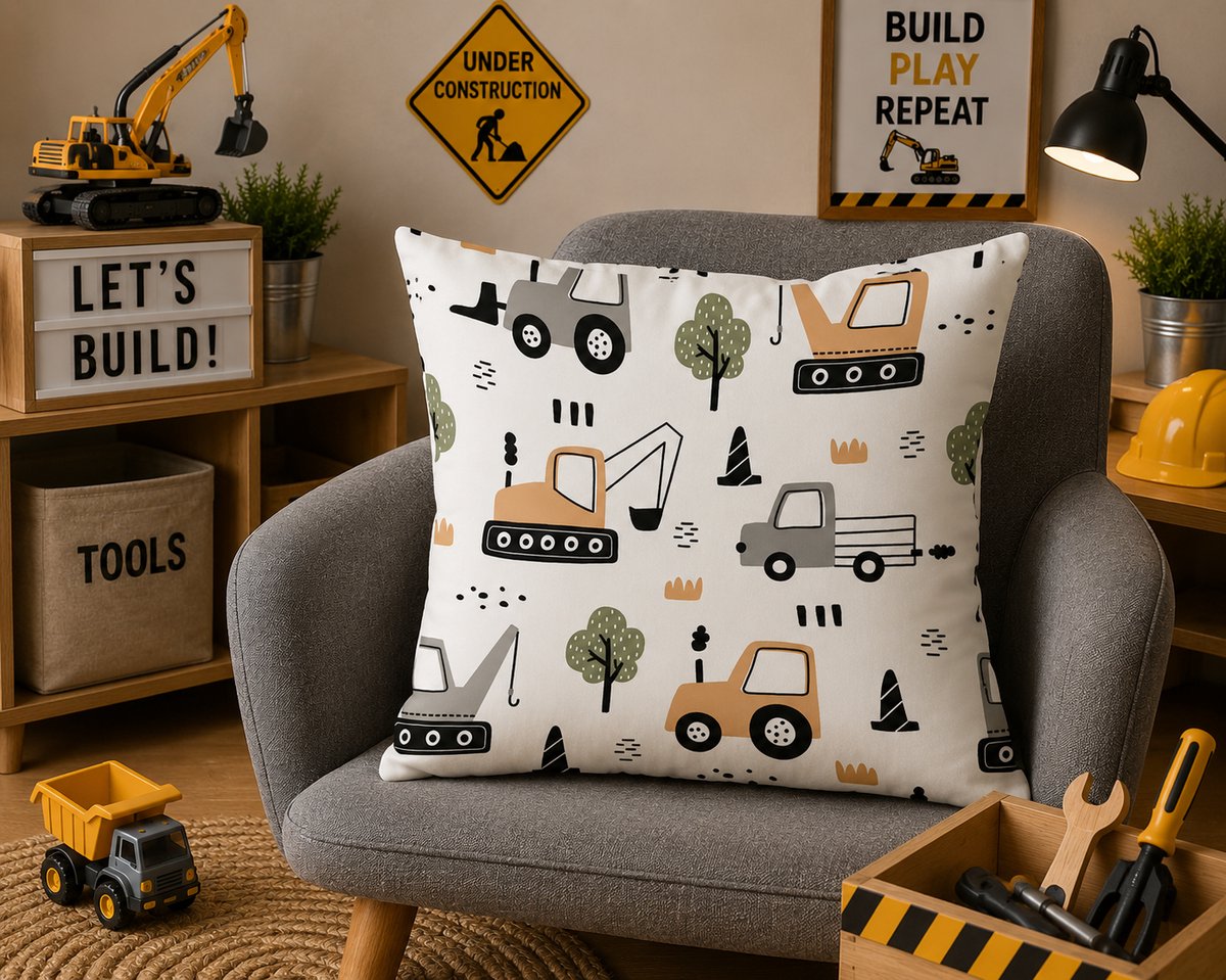 Velvet Let's Build Collection Kussenhoes - 45x45 cm