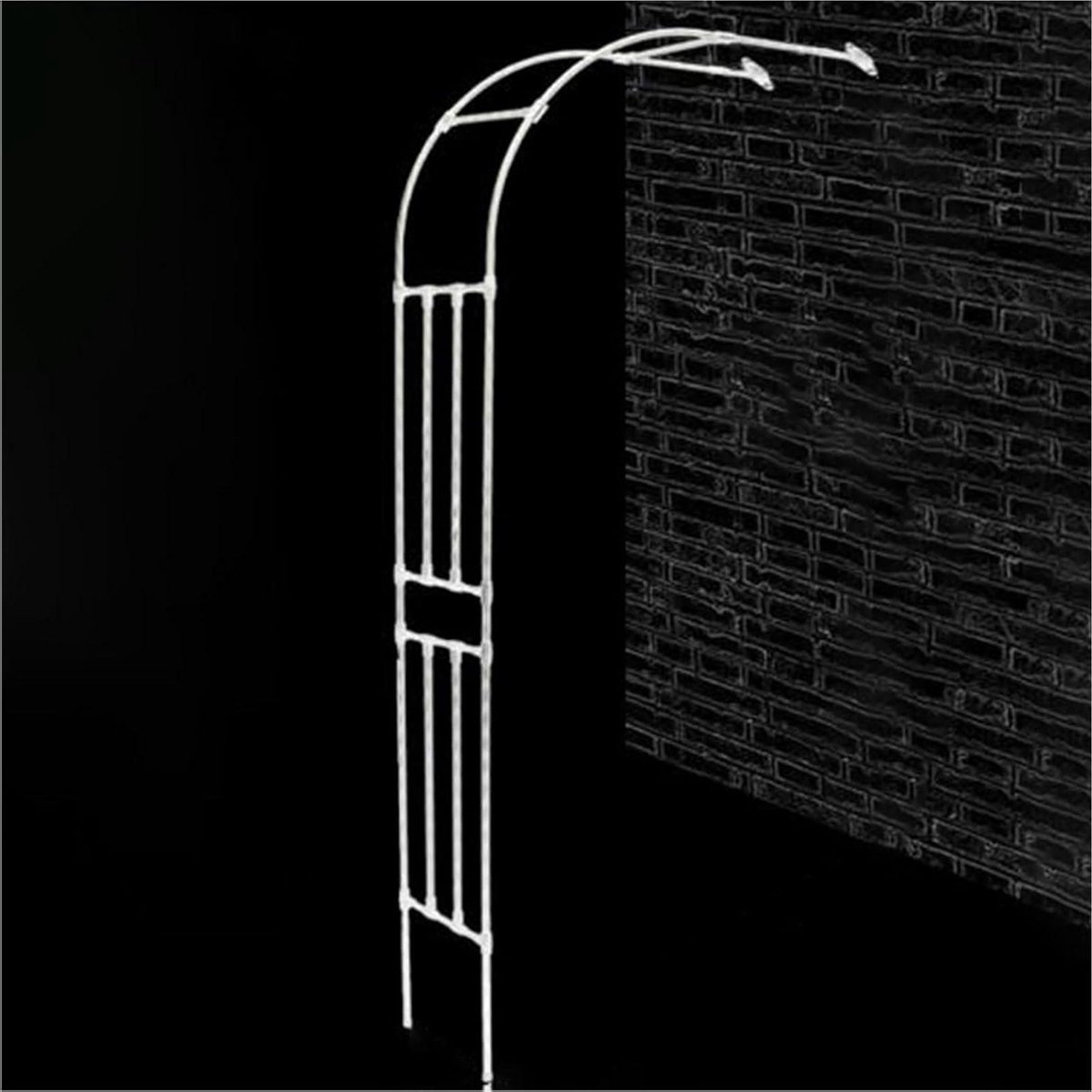 Rozenboog Metaal - Tuinboog Wand - Klimplanten Ondersteunen - Half Boog Ontwerp - 180 x 240 cm - Wit