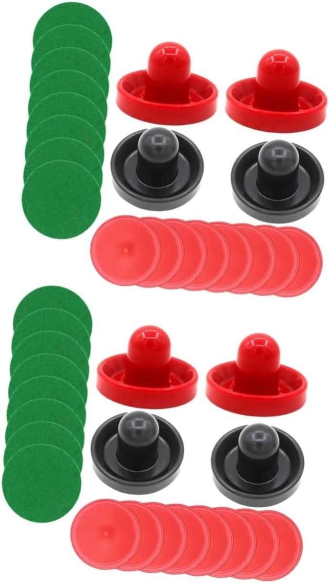 Air Hockey Pucks en Pushers - Tafelhockey Set - Spelavond - Glad Ontwerp - 9.60 x 9.60 x 6.50 cm