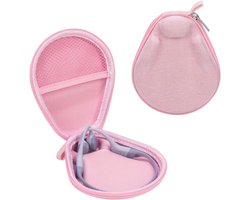 Universeel etui voor botgeleiding koptelefoons, Koptelefoon-headset-etui compatibel met Nieuwe OpenRun Pro 2/Pro 2 Mini/OpenRun/OpenSwim Open-Ear sportkoptelefoons (Roze)