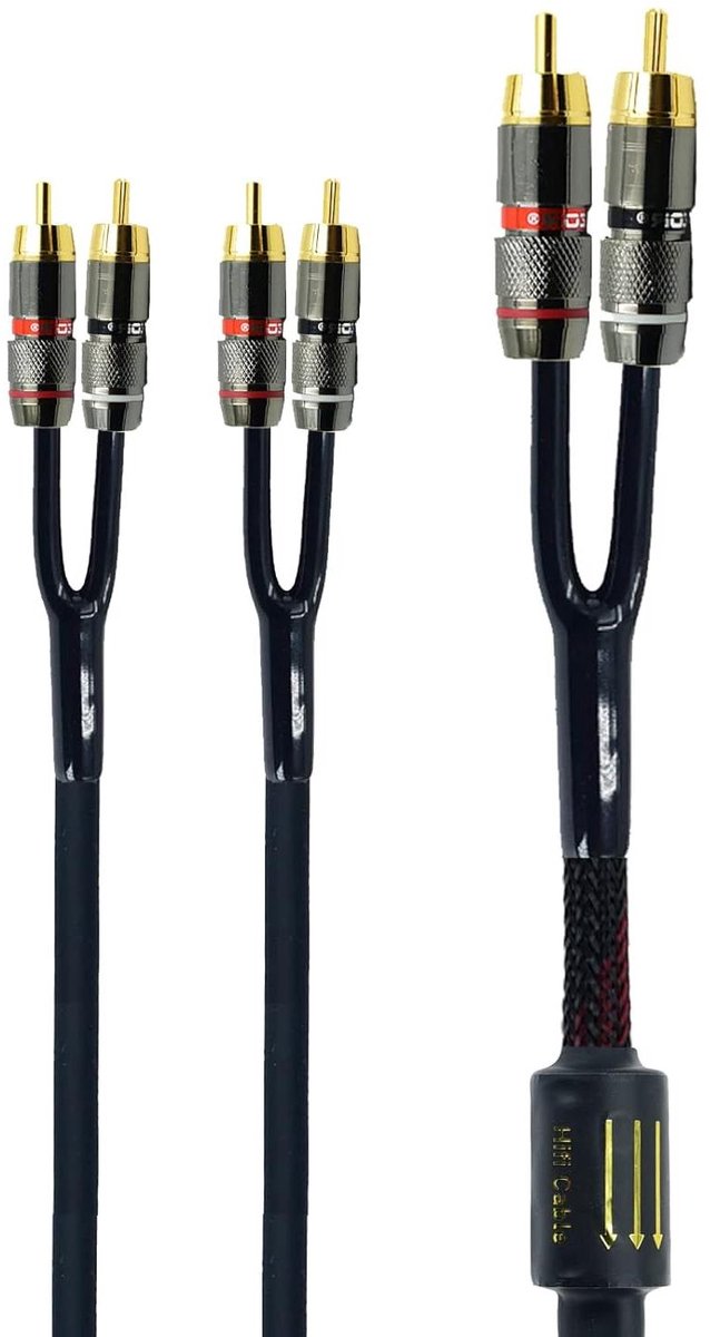 Audiokabel Splitter - Y Adapter - Stereo Uitbreiding - Vergulde Connectoren - 4.5 Meter - Zwart