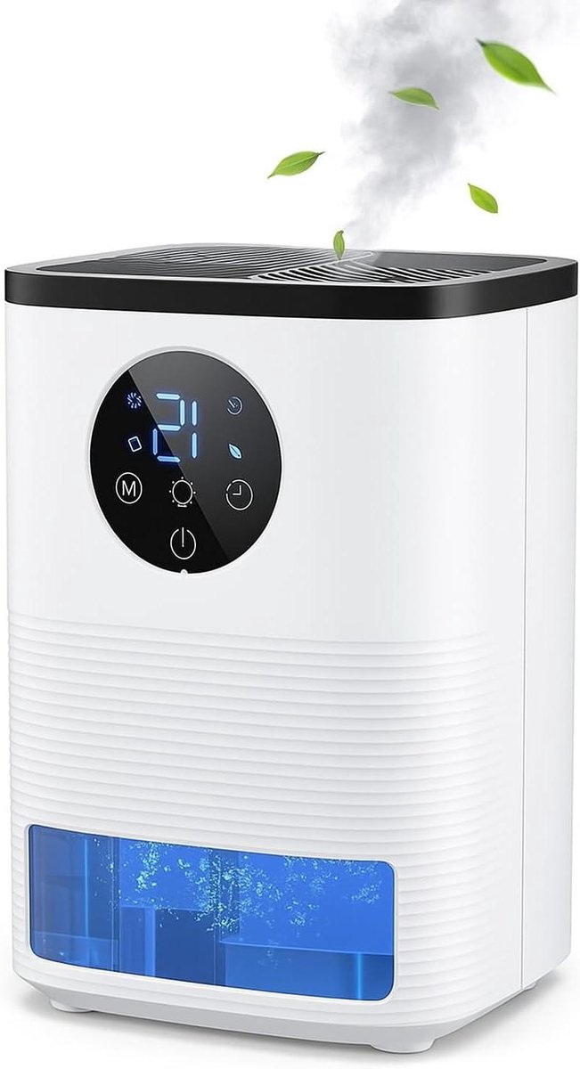 Luchtontvochtiger voor thuis - Vochtvreter apparaat - Optimale vochtigheid - Energiezuinig compact ontwerp - 16 liter tank - Wit