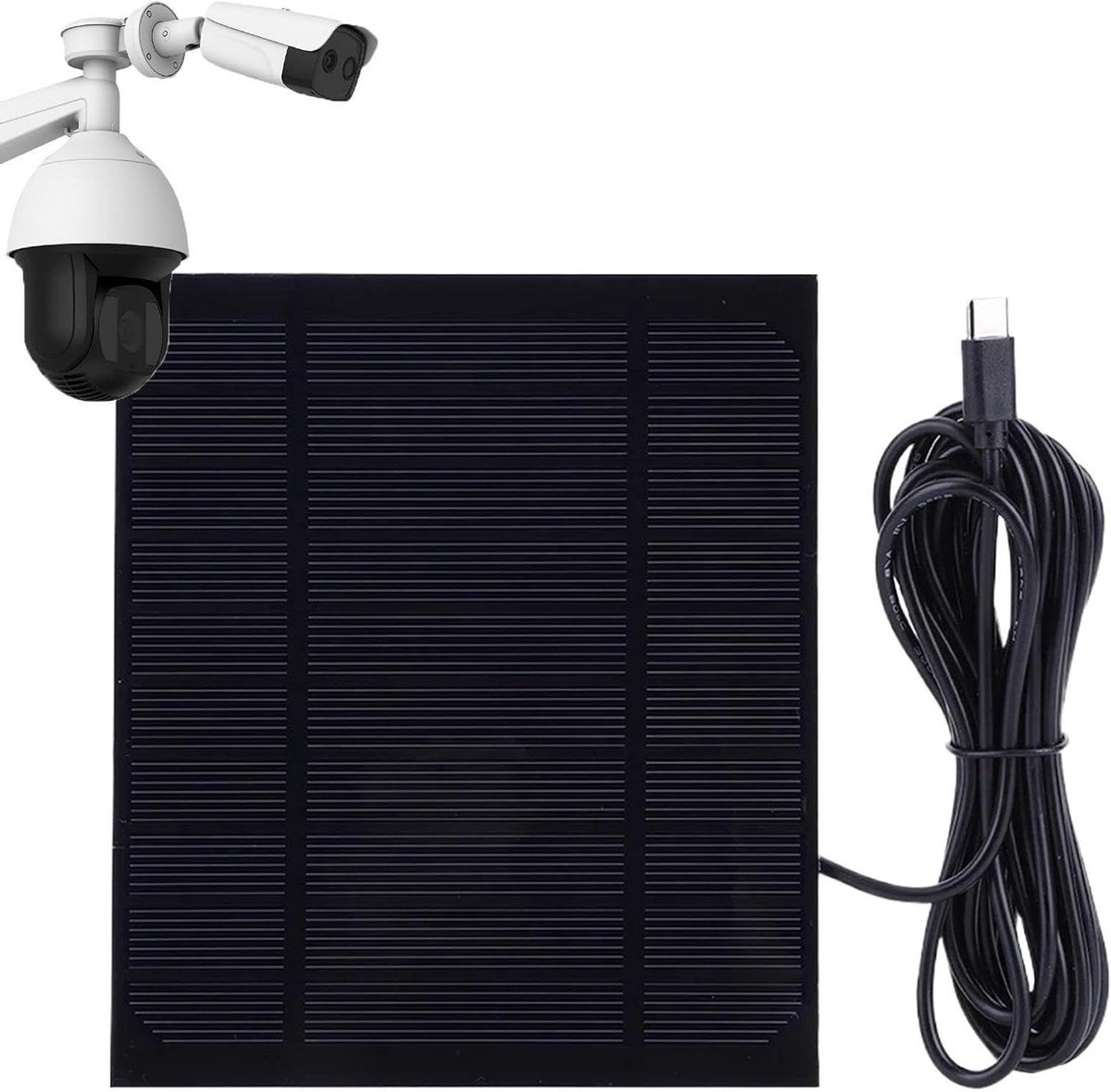 Zonneoplader - Zonnepaneel - Buitenapparaten Laden - Efficiënte Energieomzetting - 6 Watt - Zwart