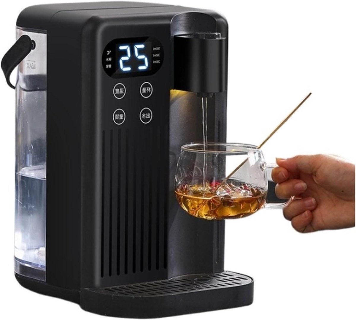 Heetwaterdispenser - Waterkoker Warmer - Snel Water Verwarmen - Kinderslot - 3L - Zwart