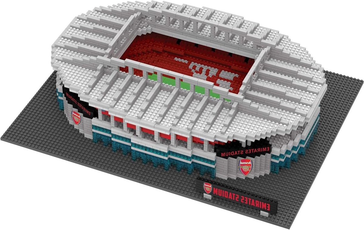 Bouwstenen Stadion - 3D Puzzel - Club Trots Tonen - Gedetailleerde Replica - 21x20x5 cm - Rood Wit