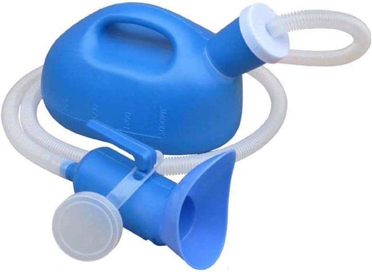 Draagbaar Urinaal - Urinefles - Reizen en Kamperen - 3-in-1 Ontwerp - 2000ml Capaciteit - Wit