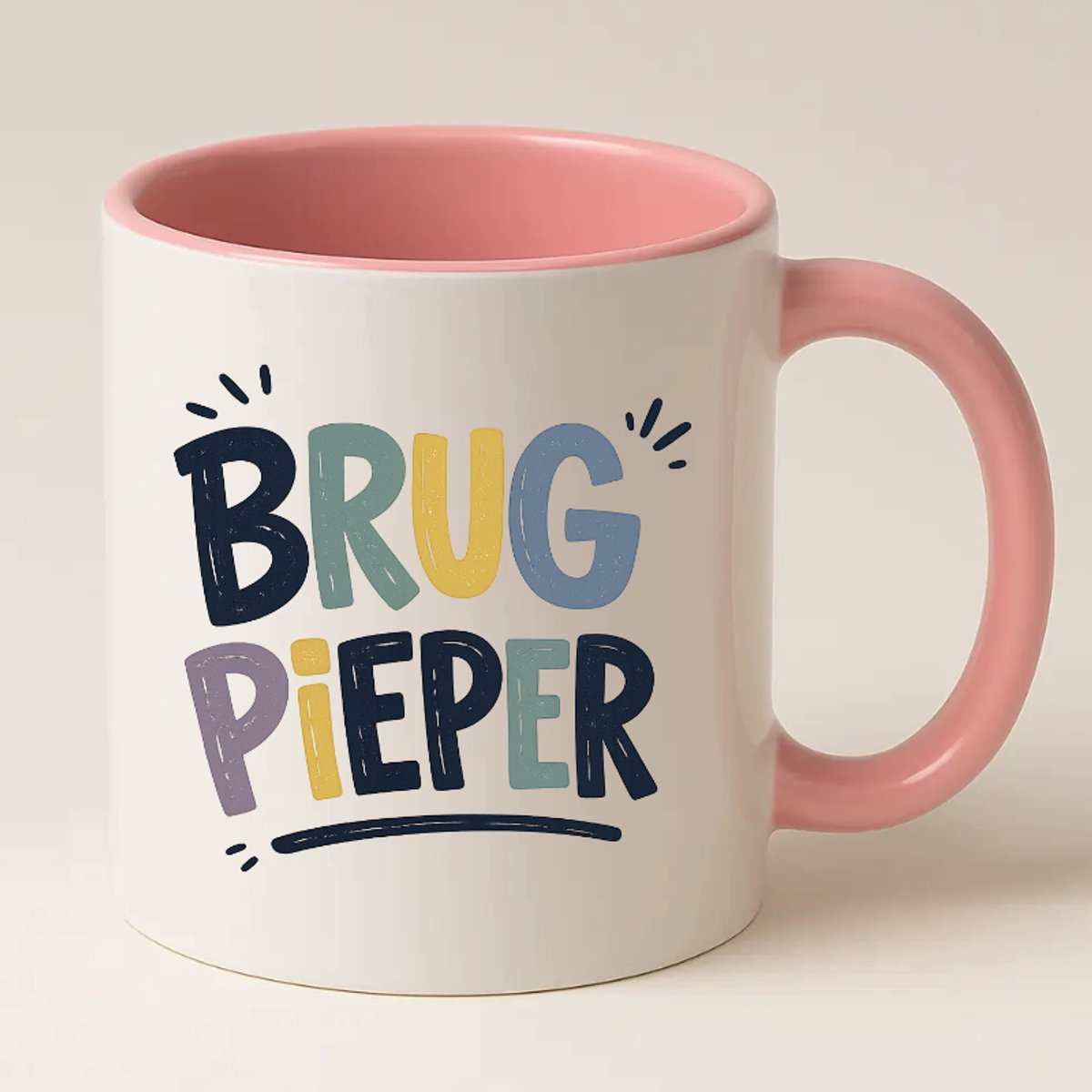 Brugpieper Mok (Roze) – Groep 8 Cadeau – Op naar de Middelbare School – Brugklas Cadeau