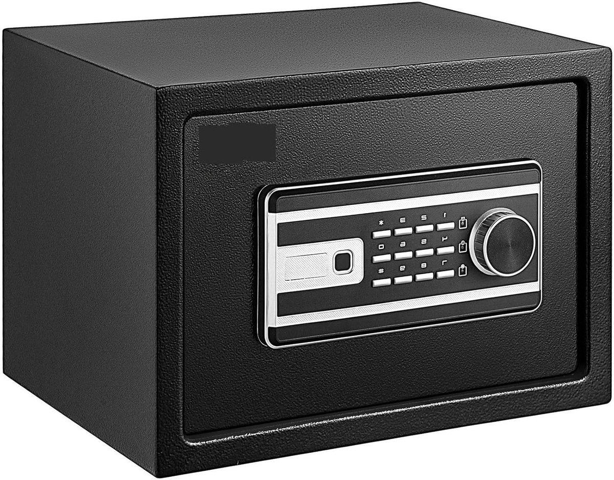 Digitale Kluis - Elektronisch Systeem - Waardevolle Spullen - Vingerafdruk Ontgrendeling - 22 Liter - Zwart