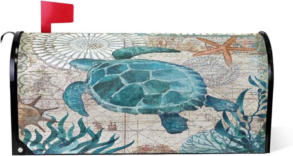 Brievenbus Covers - Post Covers - Tuin Decoratie - Vintage Oceaan Design - 25.5" x 20.8" - Multicolor