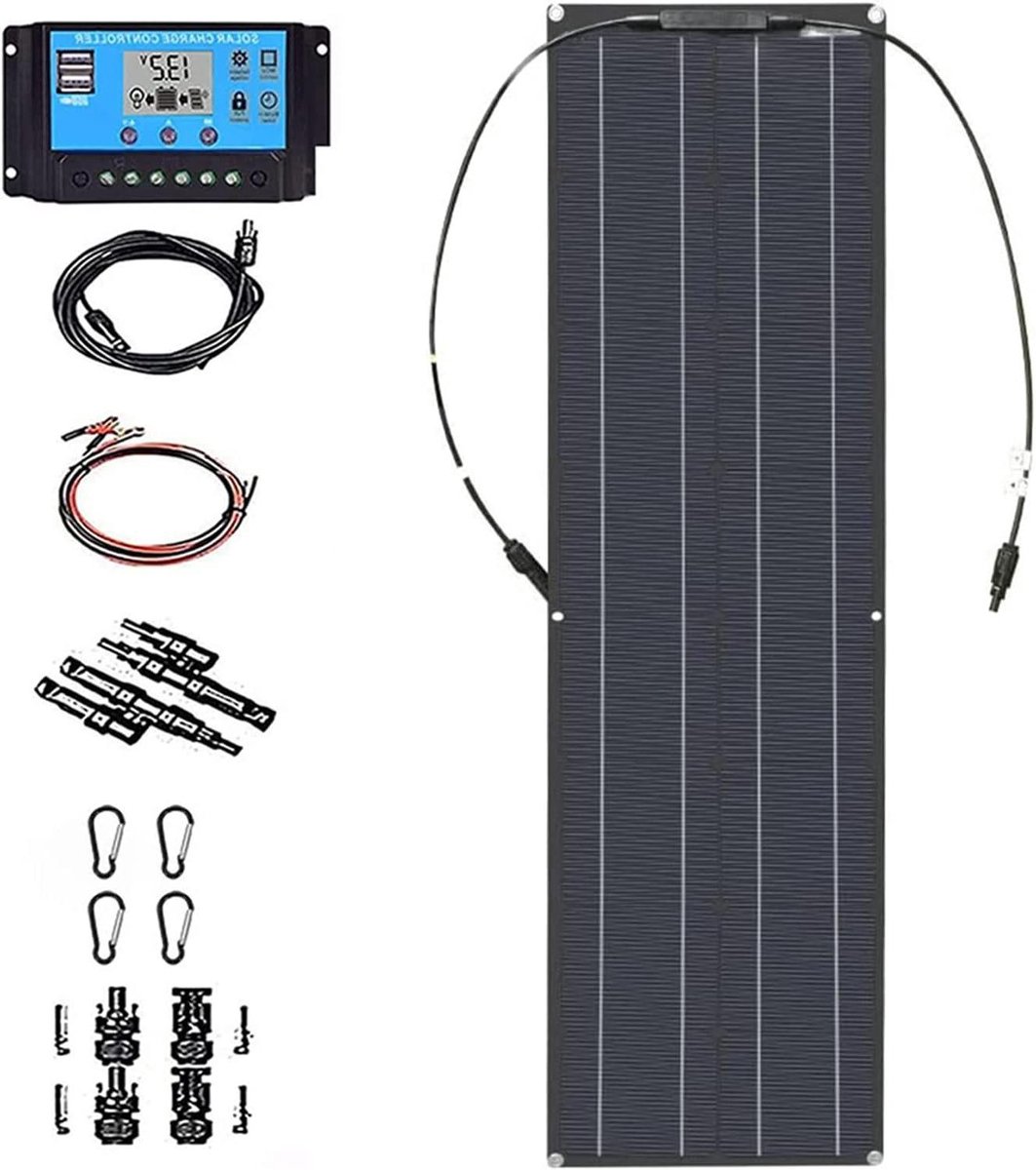 Flexibel Zonnepaneel - Zonnelader - Energie Opwekken - Monokristallijn - 200W - Zwart