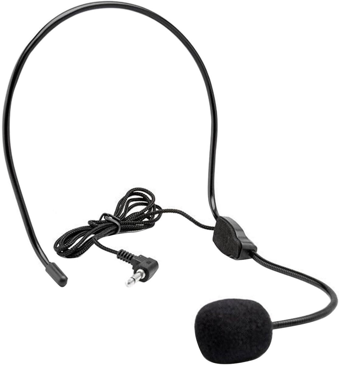 Hoofdmicrofoon Bedraad - Neklus microfoon headset - Spraakversterking Presentaties - Omnidirectioneel Pick-up - 35 mm jack - Zwart