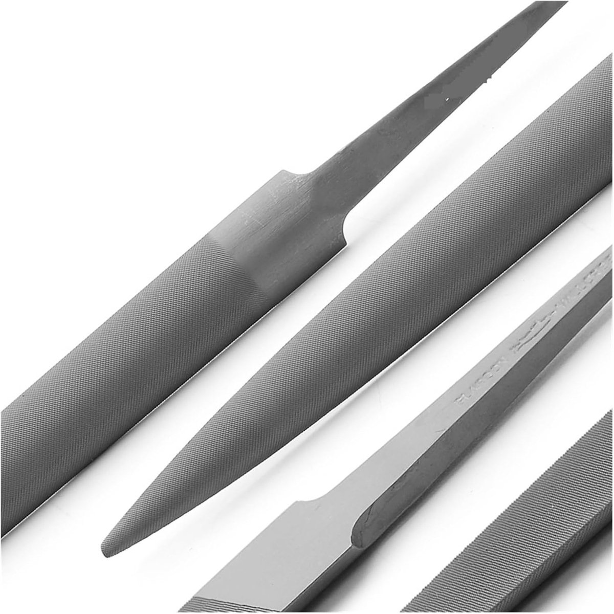 Stalen Vijl - Metaalvijl Polijstvijl - Metaal Bewerken - Halfronde Vorm - 175 mm - Grijs