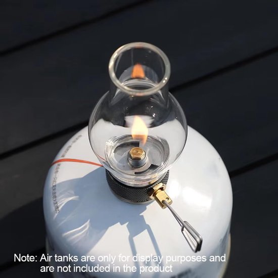 Compacte Gaslamp - Draagbare Lantaarn - Buiten Verlichten - Warme Sfeer - 17 x 10 x 10 cm - Zoals Afgebeeld — afbeelding 2