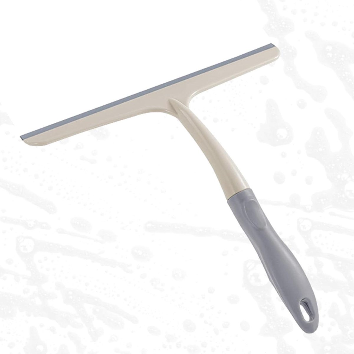 Raamwisser Glasreiniger - Douchewisser Muurreiniger - Streeploos Schoonmaken - Brede 24.5cm Kop - 24.5 x 25 cm - Beige