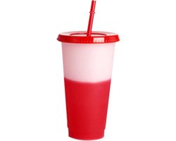 Valink Kleur veranderende bekers Tumblers met deksels rietjes - herbruikbare Bulk Tumblers Plastic koude kopjes voor volwassenen kinderen