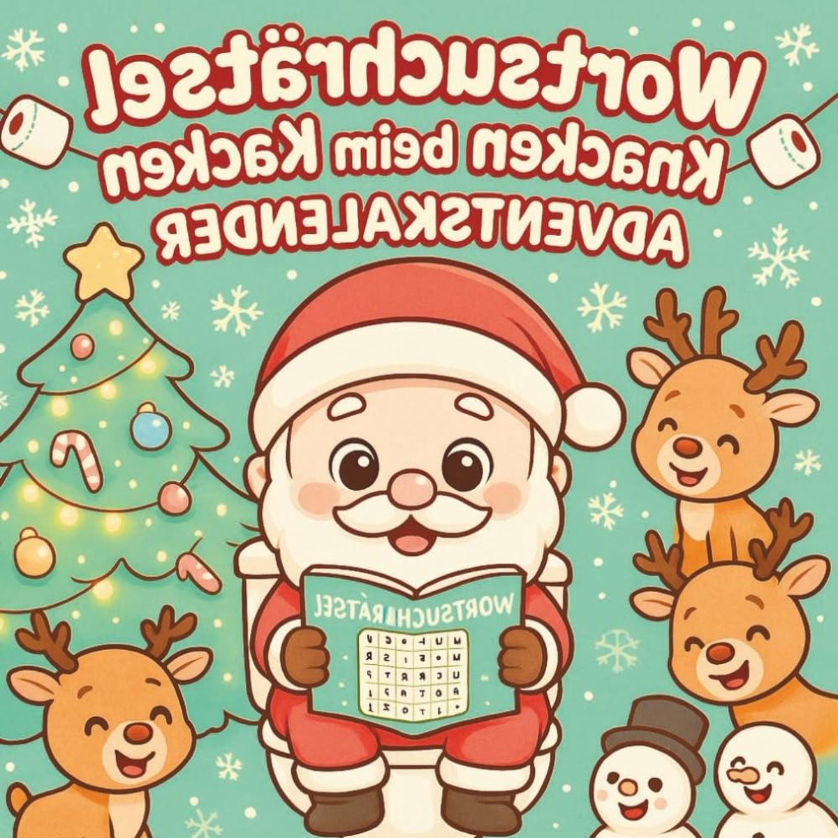 Adventskalender Woordzoekers - Kerst Puzzelboek - Dagelijkse Puzzels - 48 Grappige Woordzoekers - 21.59 x 21.59 cm - Niet gespecificeerd