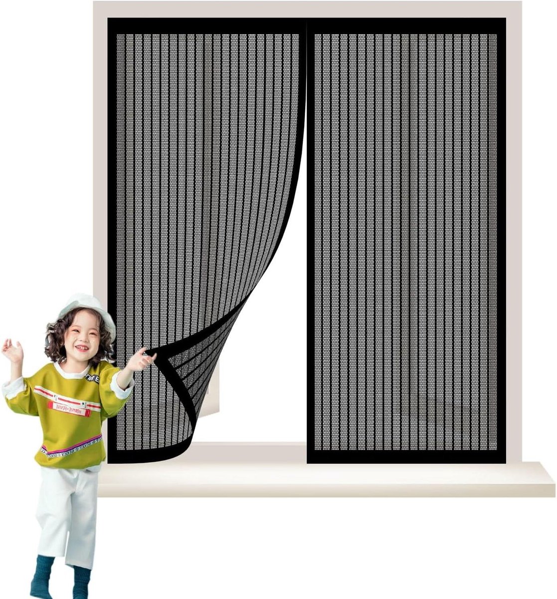Raamhor - Insectenwering - Insecten Buiten Houden - Versterkt Anti-Scheur Gaas - 60x125 cm