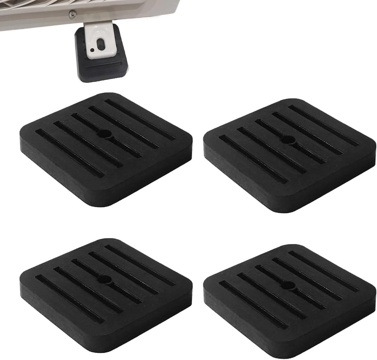 Trillingsdempers Rubber - Isolatie Pads - Apparaat Stabilisatie - Geluidsisolerend - 4 Stuks - Zwart