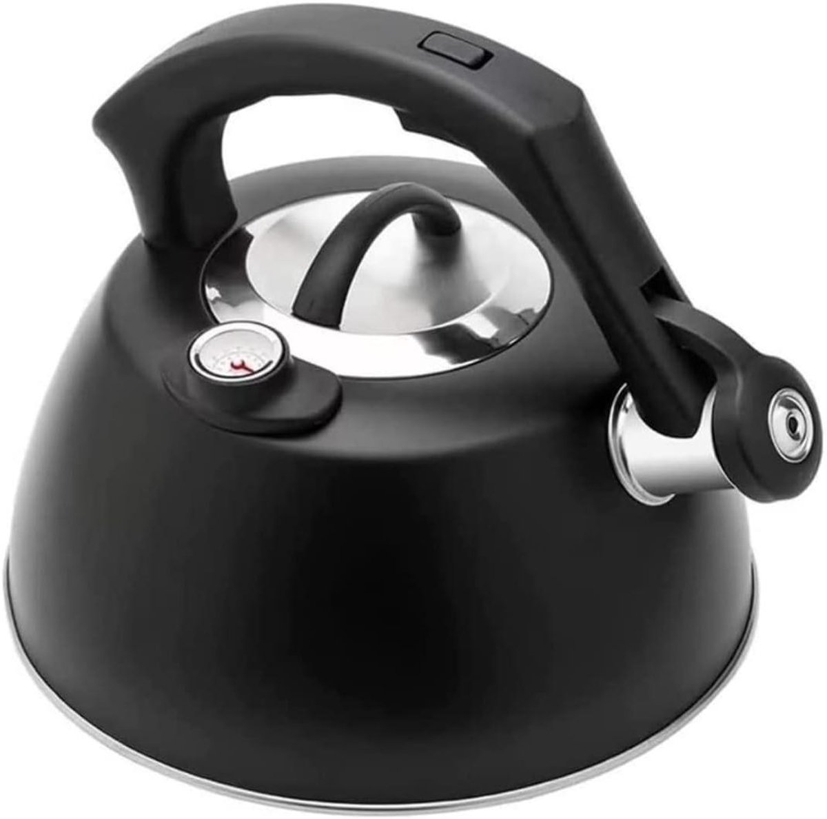 Theeketel Fluitend - Waterkoker Fornuis - Water Koken - Met Thermometer - 3.5L Capaciteit - Zilver