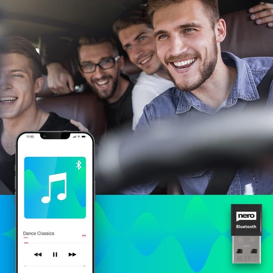 Bluetooth AUX adapter 5.0 - USB ontvanger voor auto en speakers met 3,5 mm jack en 48 cm kabel — afbeelding 2