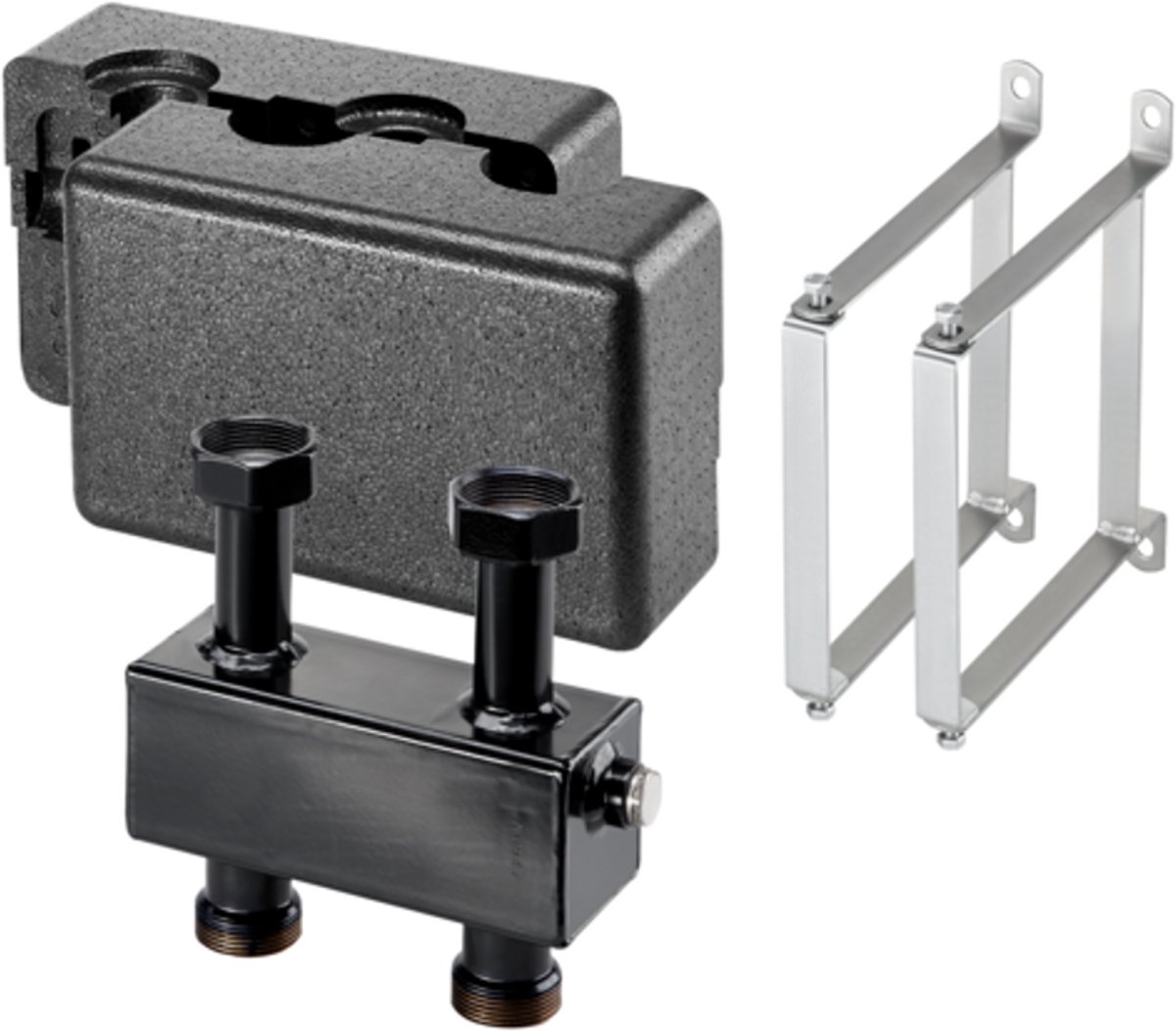 OVENTROP Hydraulische scheiding MonoFixx voor Regumat DN 25 met warmte-isolatie, voor 1 verwarmingscircuit, staal, 1351589