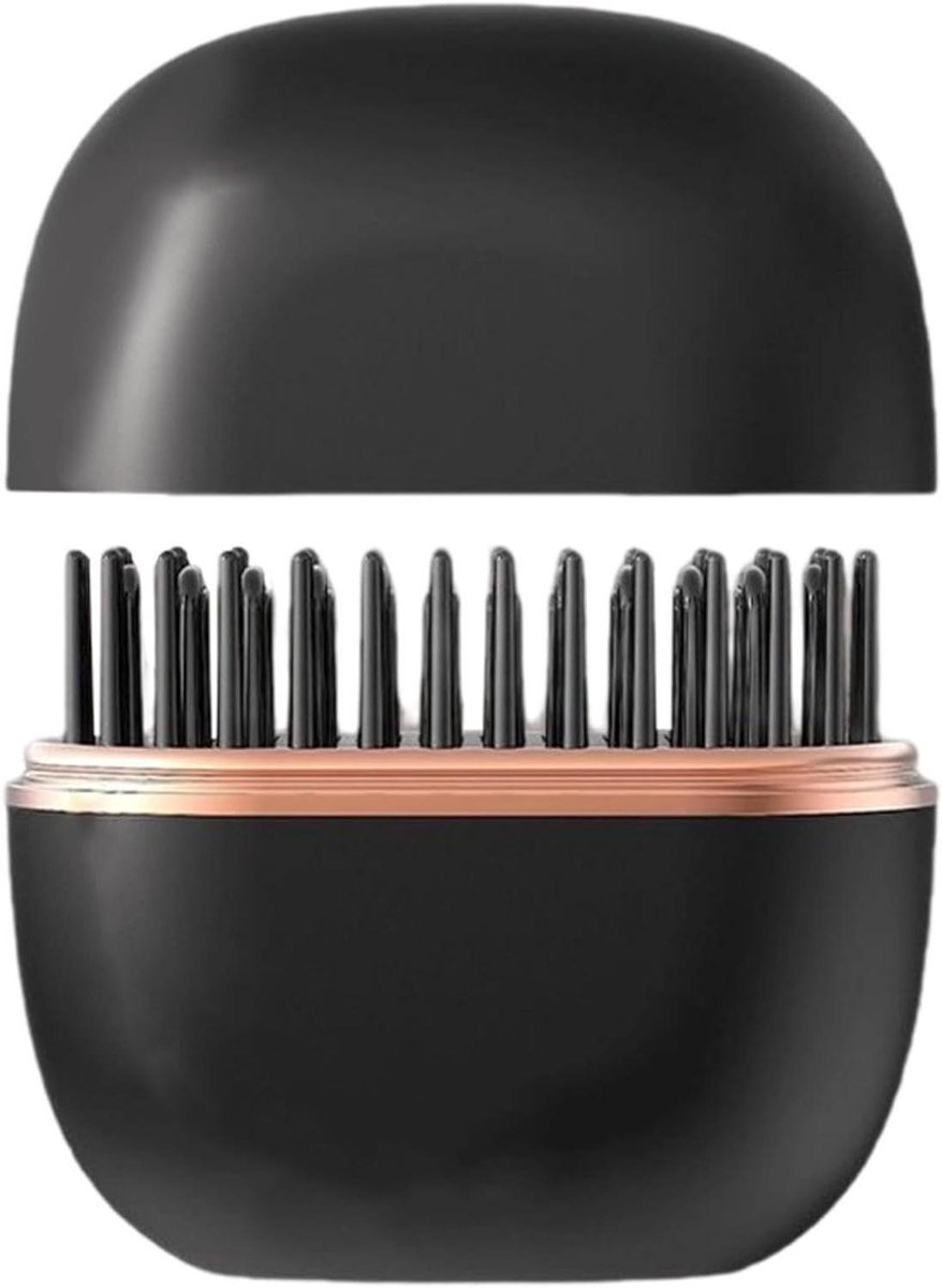 Mini-stijltang - snelle verwarmingskam, draagbare stylingborstel | 165 g draadloze anti-verbrandende schaal, USB oplaadbare 2-in-1 ionische krultang voor reizen, woon-werkverkeer roadtrip vakantie