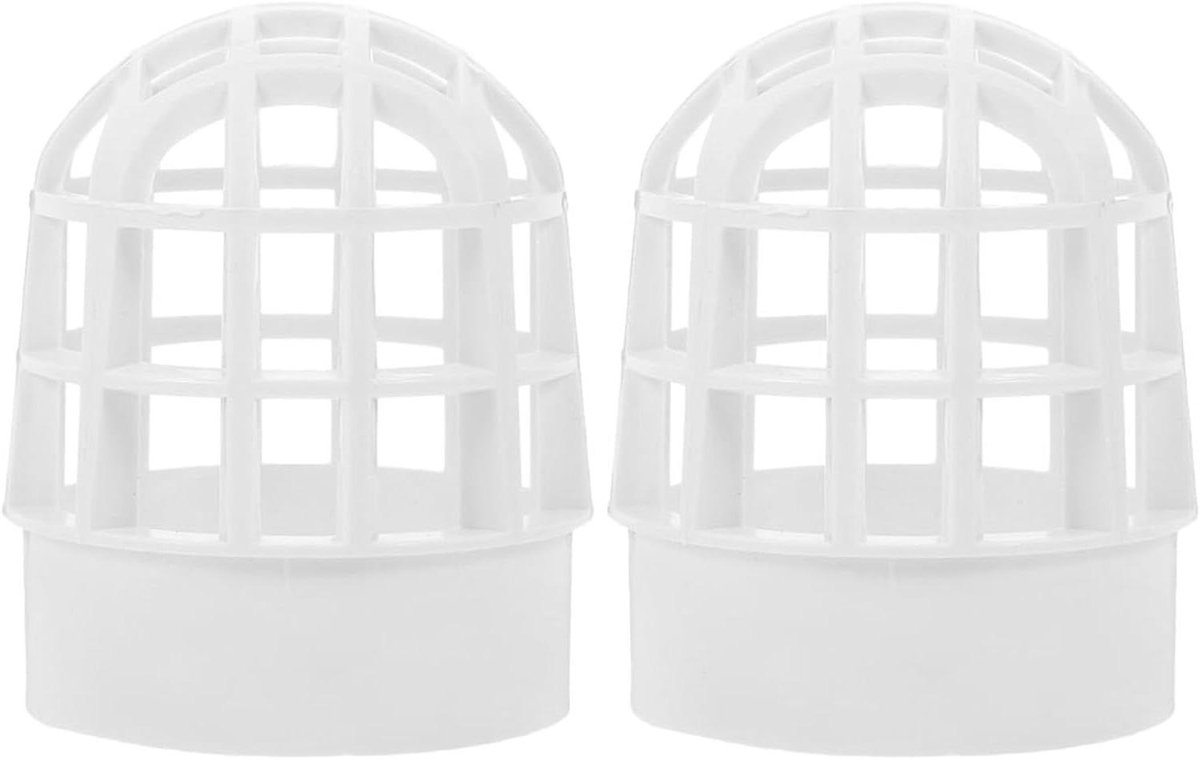 Dakschermen Dakgootbeschermers - Regenpijpfilters Bladbeschermers - Verstopte Goten Voorkomen - Universele Pasvorm - 2 Stuks - Wit