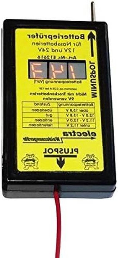 Batterij Tester - Digitale Tester - Batterijen Controleren - Nauwkeurig Digitaal Display - 9 Volt - Zwart