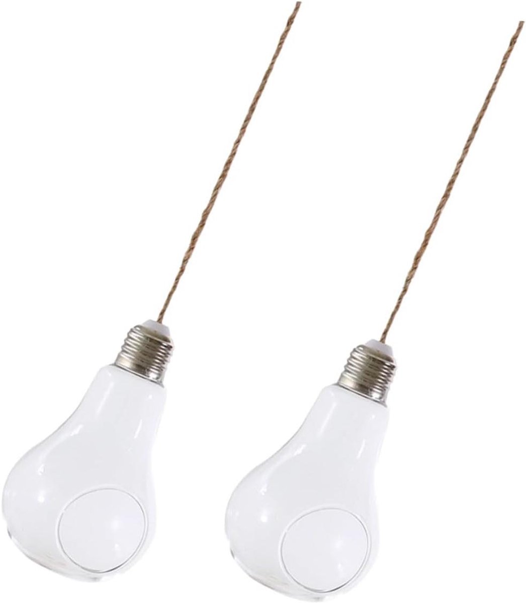 Hangende Vaas - Bloemhouder - Woondecoratie - Gloeilamp Vorm - 14 cm - Wit