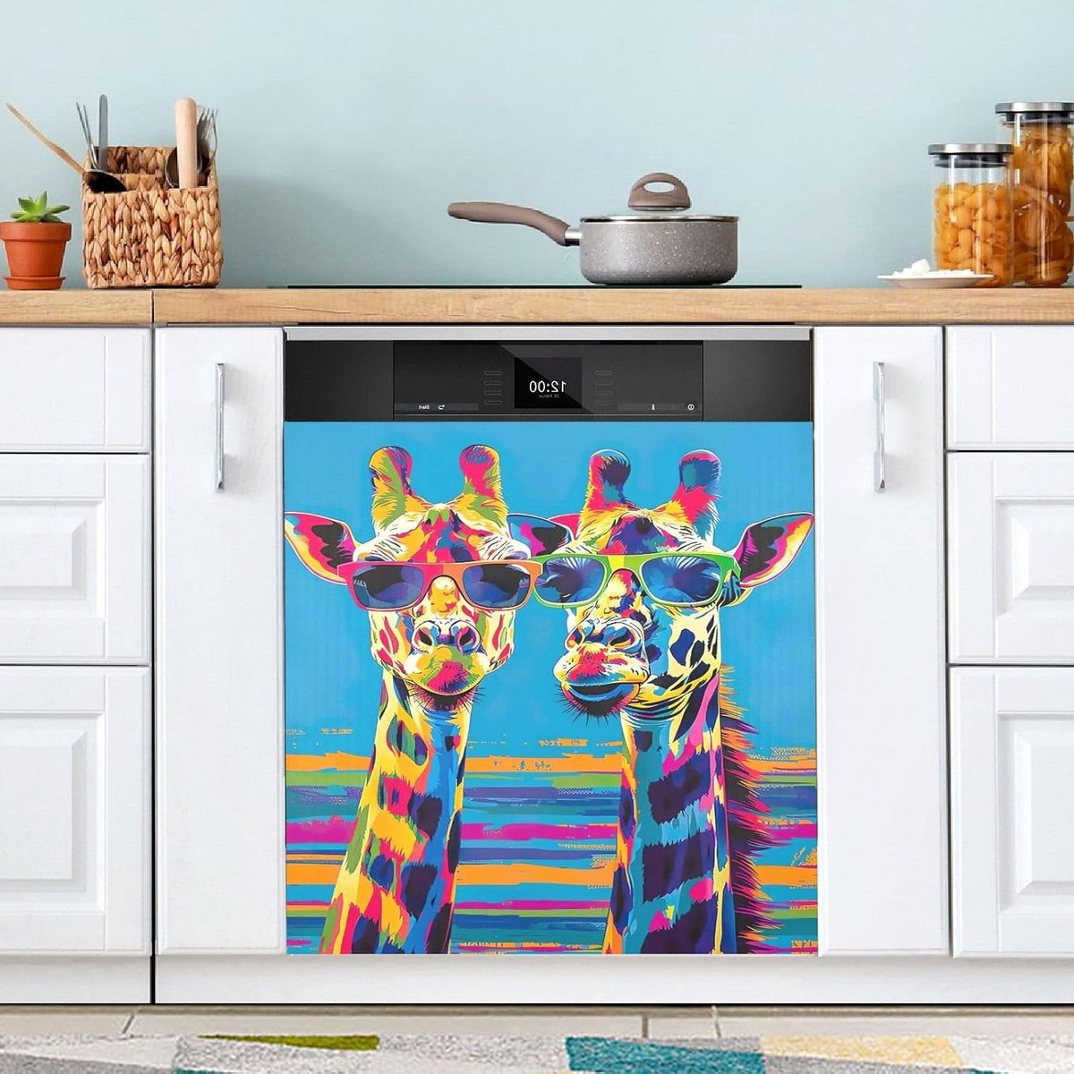 Vaatwasserhoezen - Keuken decoratie - Keuken opfrissen - Magnetische bevestiging - 23x26 inch - Kleurrijk