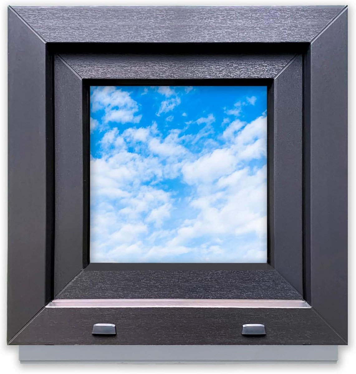 Draai-kantelraam - Kozijn met glas - Ruimte afdichten - Dubbele isolatiebeglazing - 500 x 500 mm - Antraciet