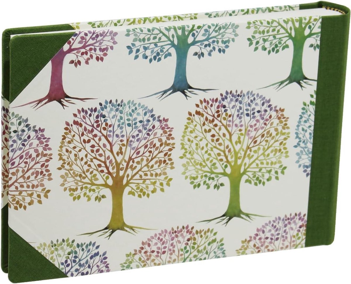 Mini fotoalbum - Album boek - Herinneringen bewaren - Linnen kaft - 220 x 160 mm - Groen