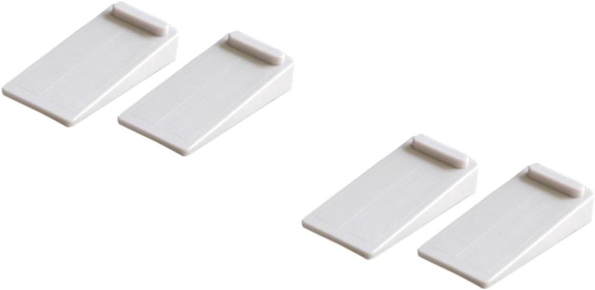 Deurstopper Wig - Deurwig Deurstop - Deuren Open Houden - Antislip Stapelbaar - 93 x 39 x 15 cm - Wit