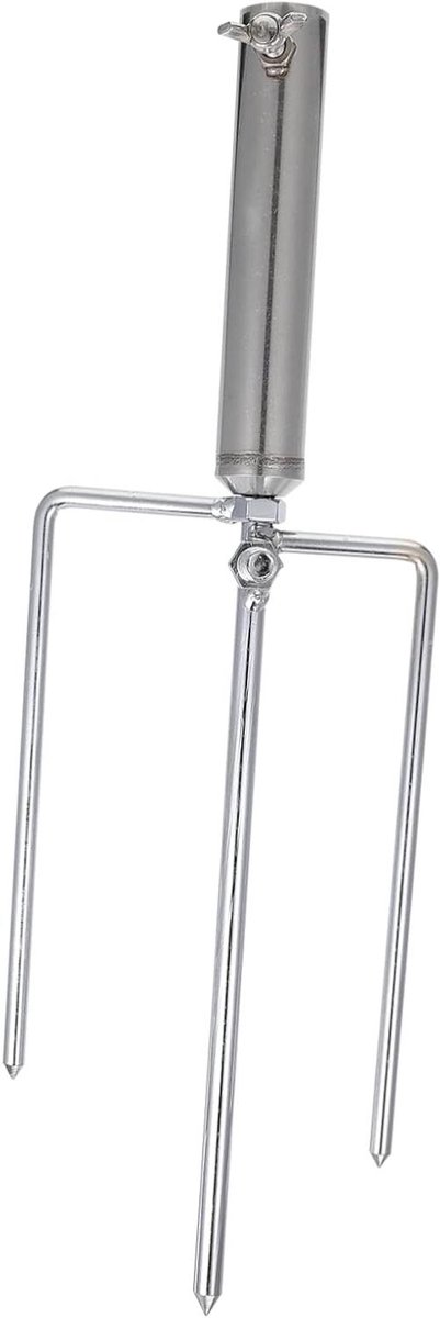 Paraplu Anker - Parasolhouder Grond - Strand Zeker Stellen - Roestvrij Staal - 47 cm Lengte - Zilver