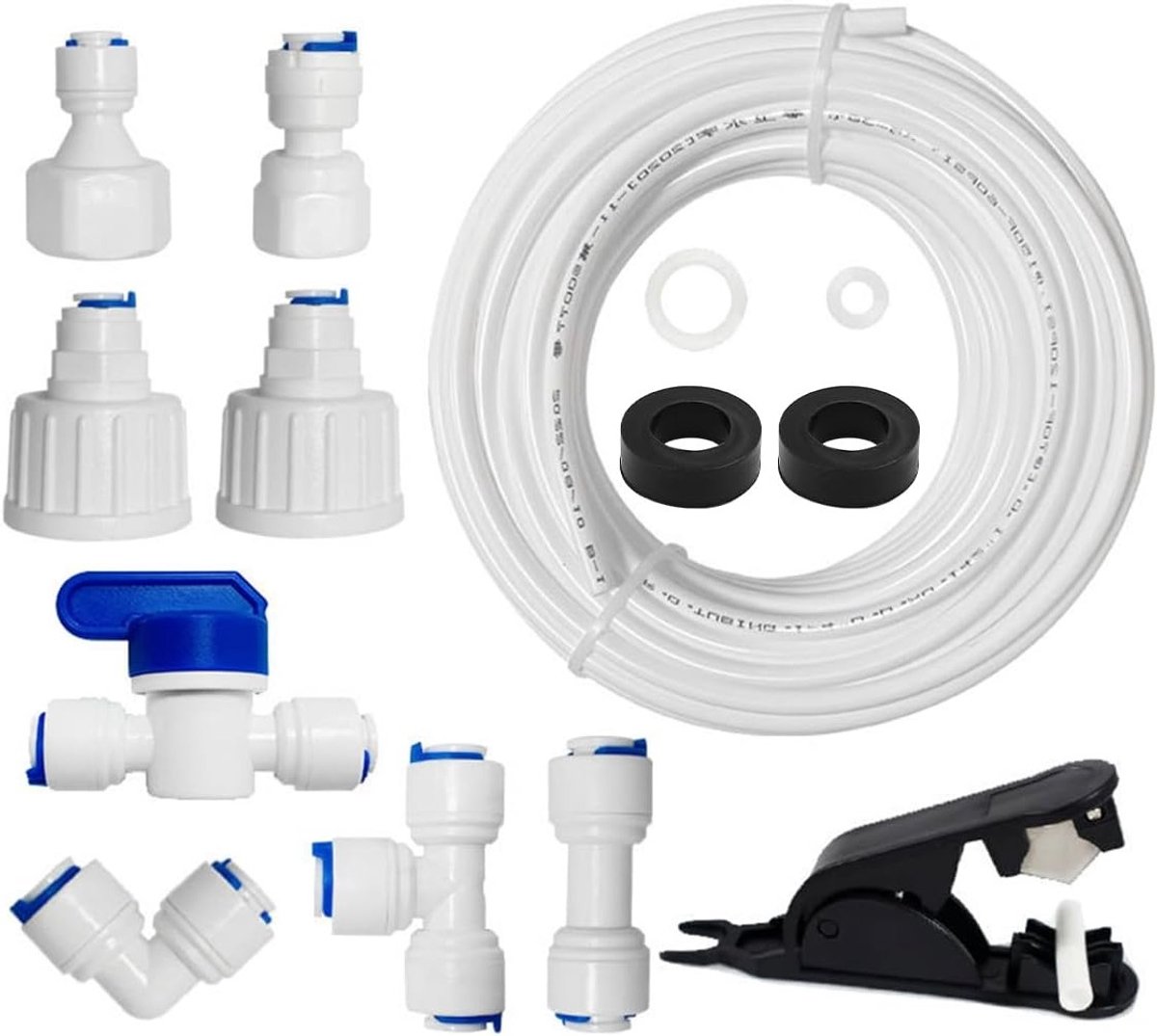 Complete Wateraansluitset voor Koelkast - 15M Slang met Slangensnijder en 1/4 inch Waterverbinder voor Koelkast
