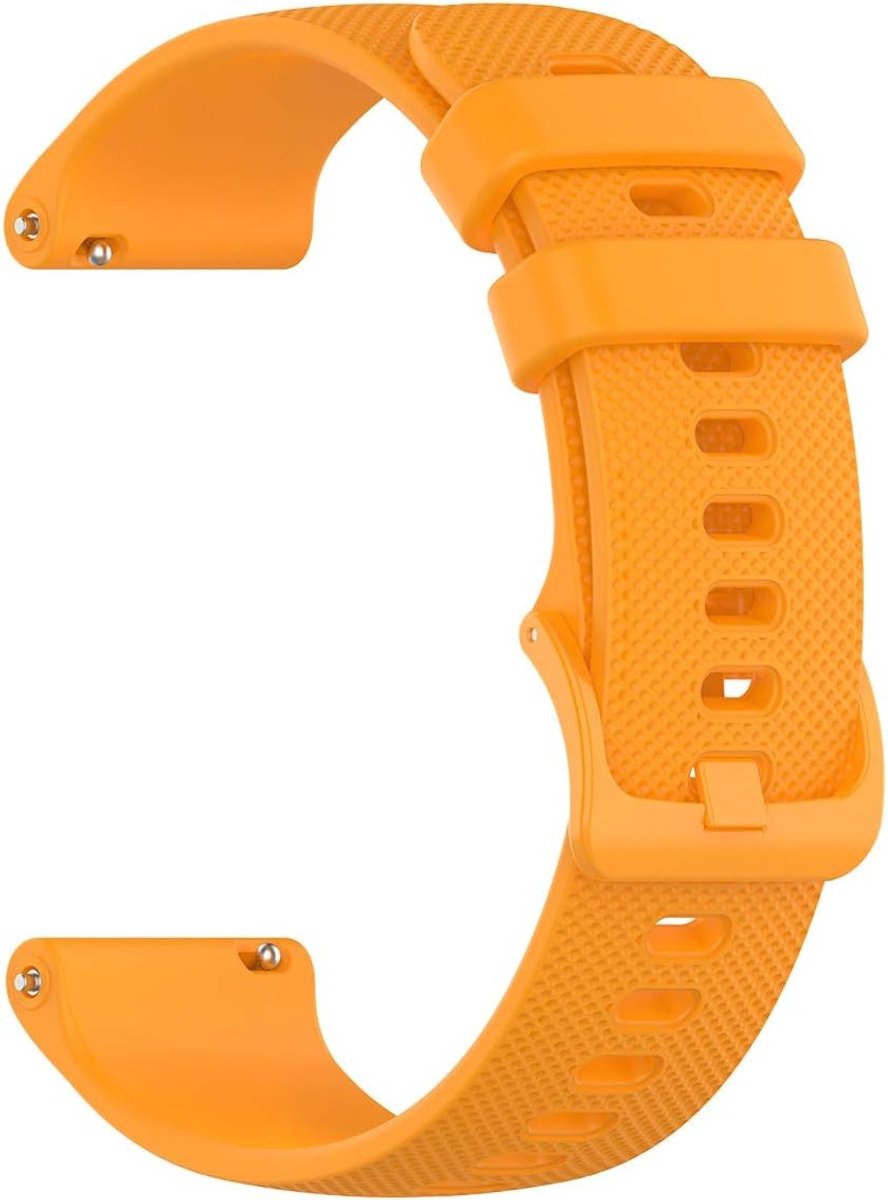 Silicone Horlogebanden 18mm - Snelle Bevestiging, Waterdichte Vervangbanden voor Smartwatches, Geschikt voor Mannen en Vrouwen, Geel