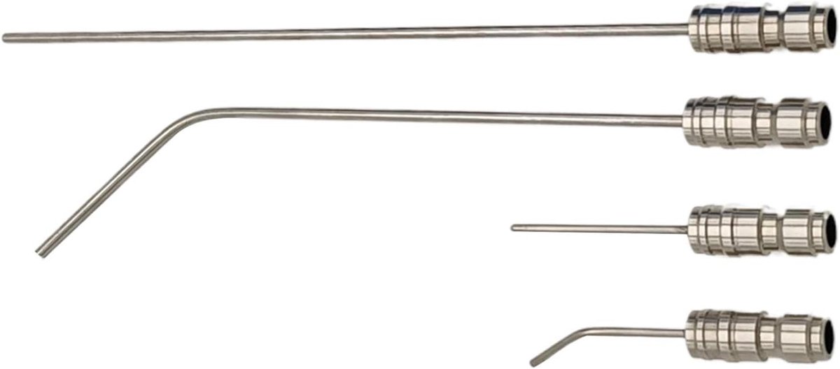 Hogedrukreiniger Sproeiers - Reinigingskoppen - Effectief Reinigen - 4-delige Set - 22 x 6 x 2 cm - Zilver