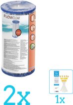 Bestway - Flowclear - Filtercartridge Type III - Volumebundel - Filter - 2-delig