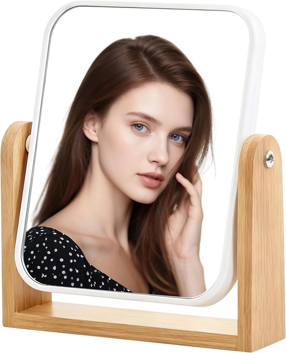 Vergrotende Make-up Tafelspiegel 3X/1X Dubbelzijdig 360° Draaibaar