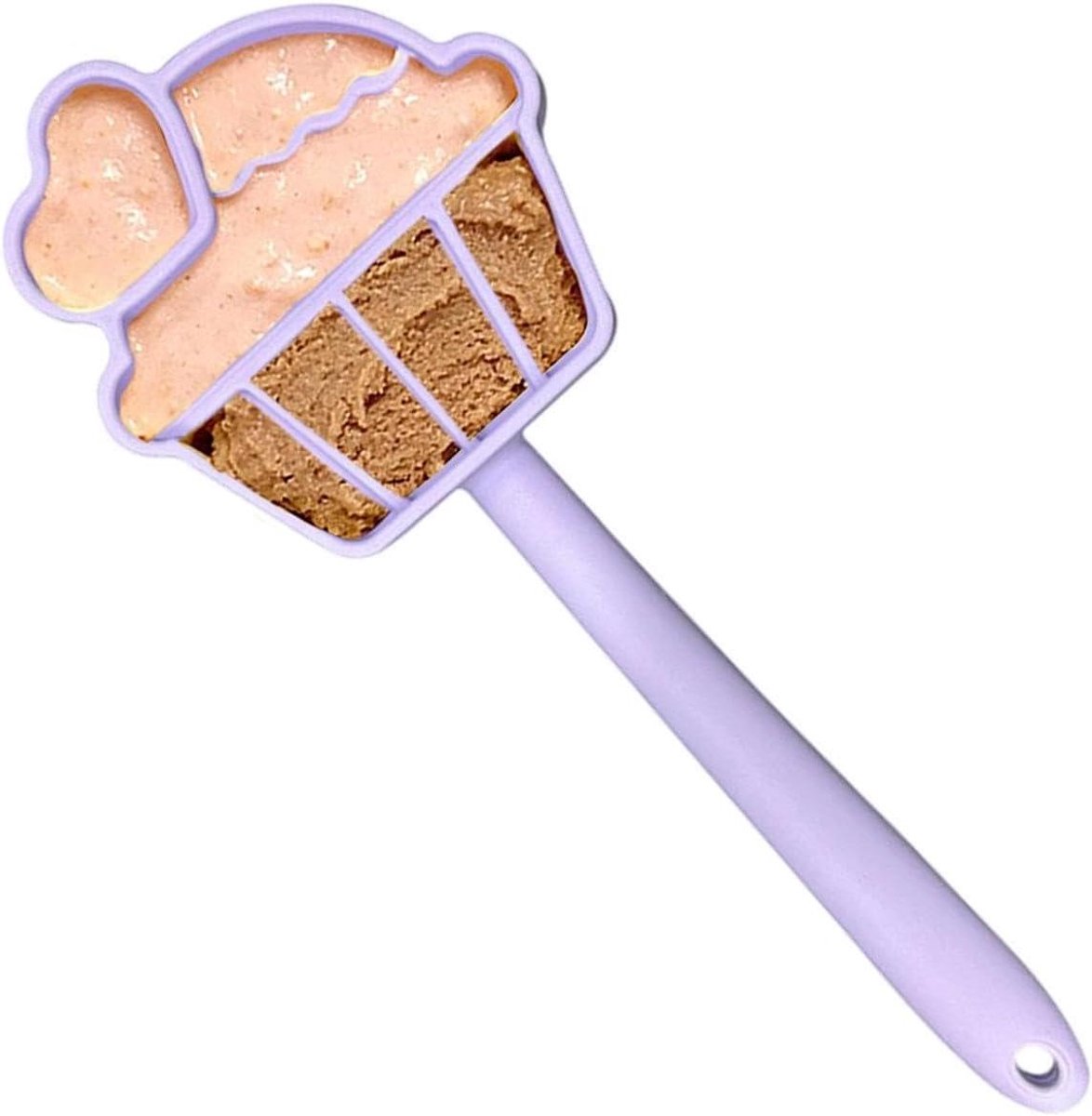 Anti-sling Voerbak Hond - Slow Feeder Hond - Langzaam Eten Bevorderen - Interactief Likspeelgoed - 26 x 10 cm - Lila