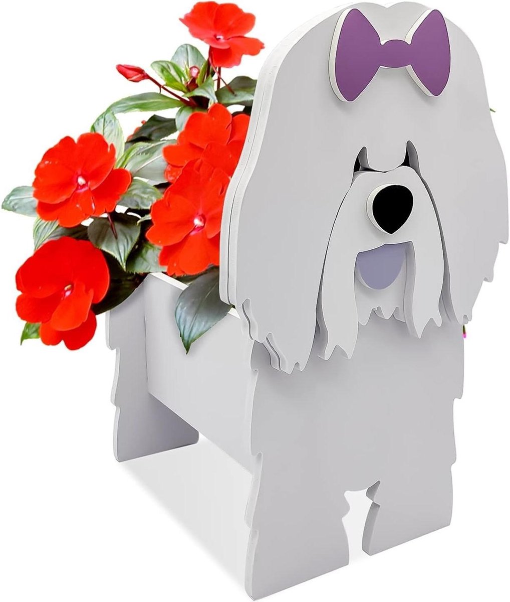 Dieren plantenbak - Bloempot hond - Planten decoreren - Modulair ontwerp - 34 x 24 cm - Meerdere kleuren
