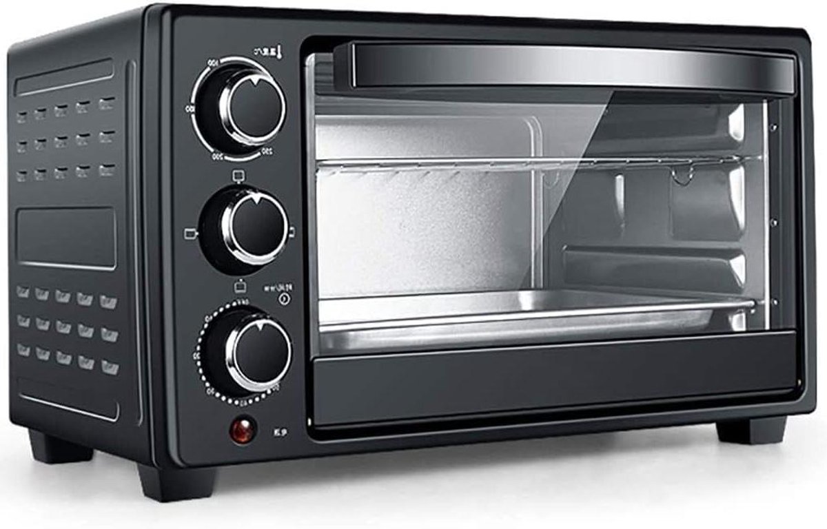 Mini oven - Elektrische oven - Bakken en koken - Instelbare temperatuur - 23 liter - Zwart