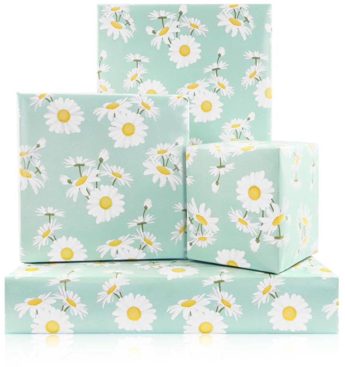 Dailygoods - Daisy Floral Inpakpapier voor Feestelijke Gelegenheden
