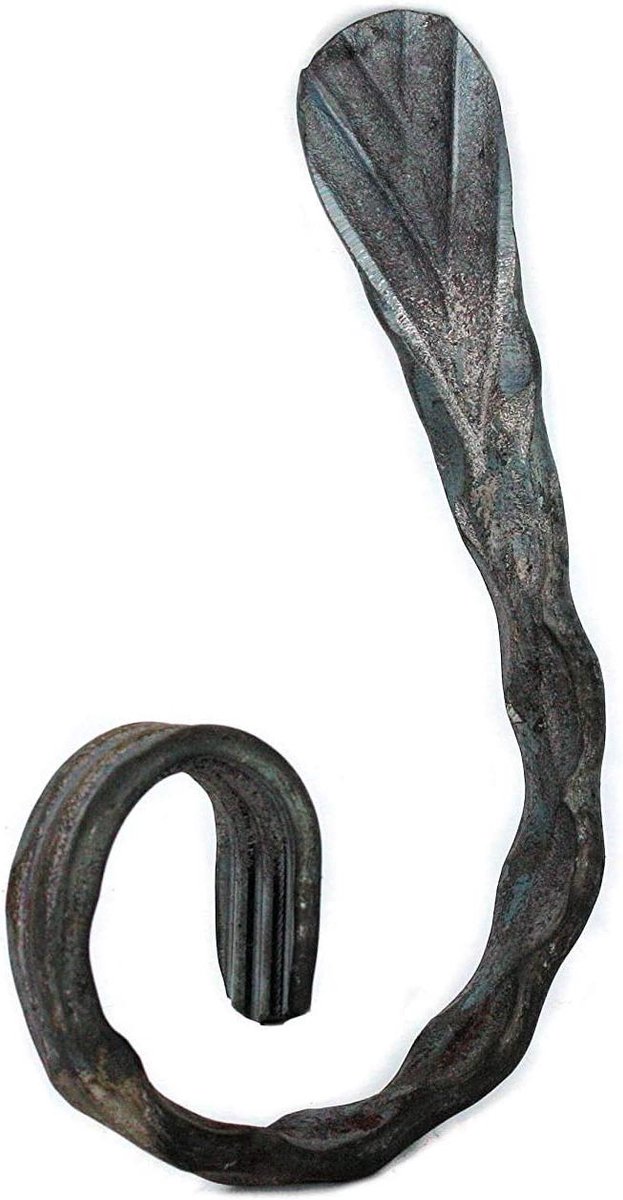 Ornamentaal Sierdeel - Metaal Blad - Hekwerk Afwerking - Gesmeed Staal - 120x60mm - Onbehandeld