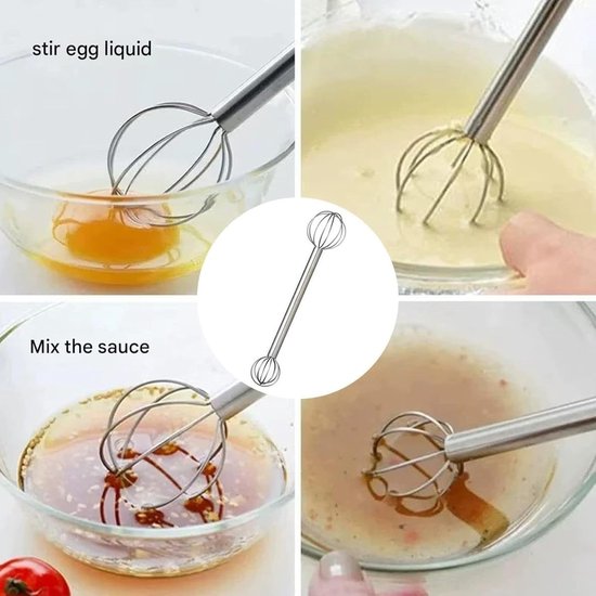 Miso Roerstaaf - Mengtool Keuken - Beslag Maken - Ergonomische Grip - 20 cm - Zilver — afbeelding 5