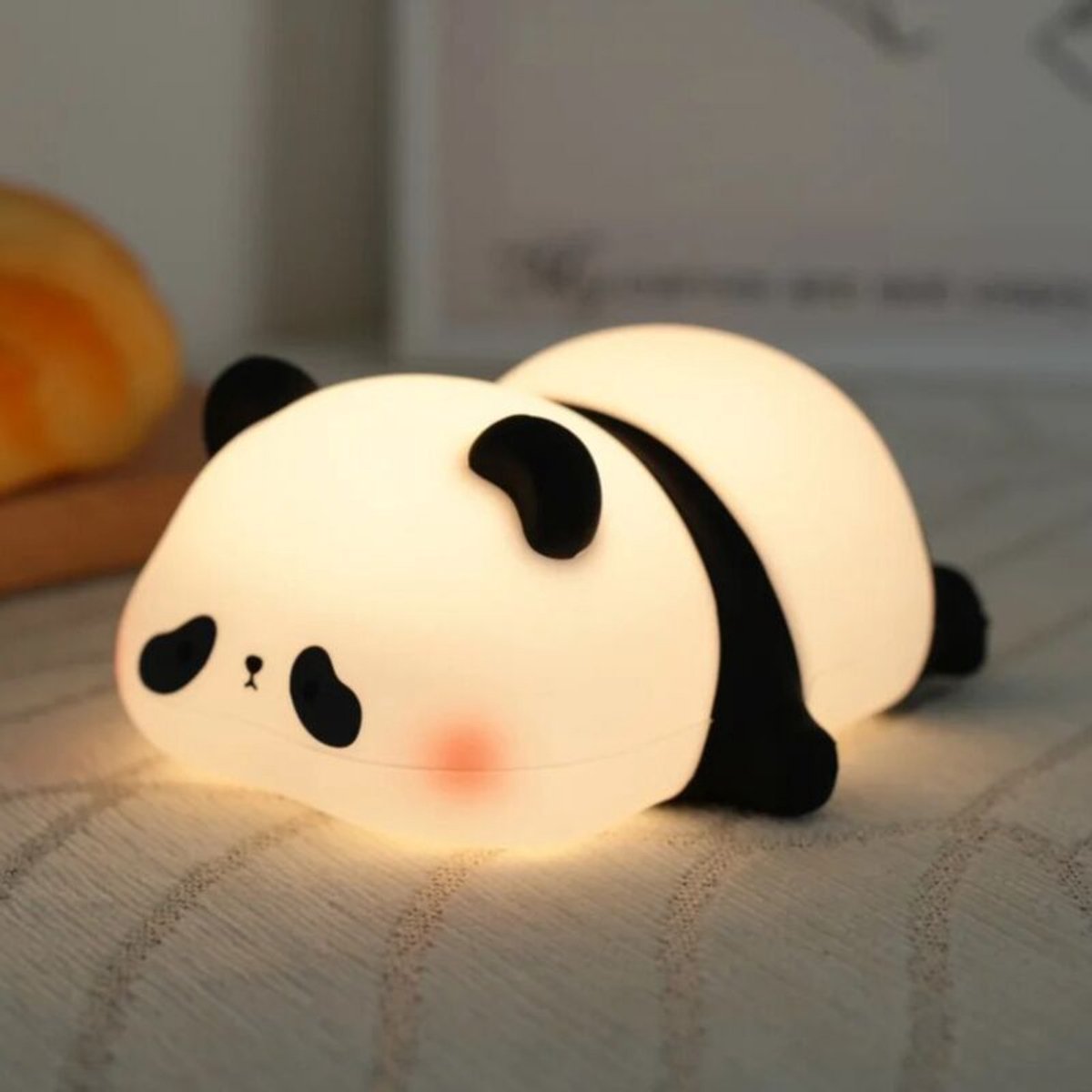 Schattige LED-pandalamp, nachtlampje in de vorm van een dier, gemaakt van voedselveilig siliconen, dimbaar, een leuk cadeau, ideaal als decoratiegeschikt voor kantoor of slaapkamer.