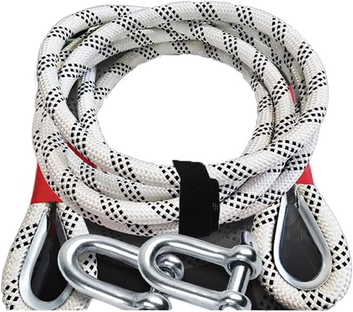 Sleepkabel Heavy Duty - Touwkabel Auto - Voertuigen Berging - Vierlaags Verdikking - 3 meter - Zwart