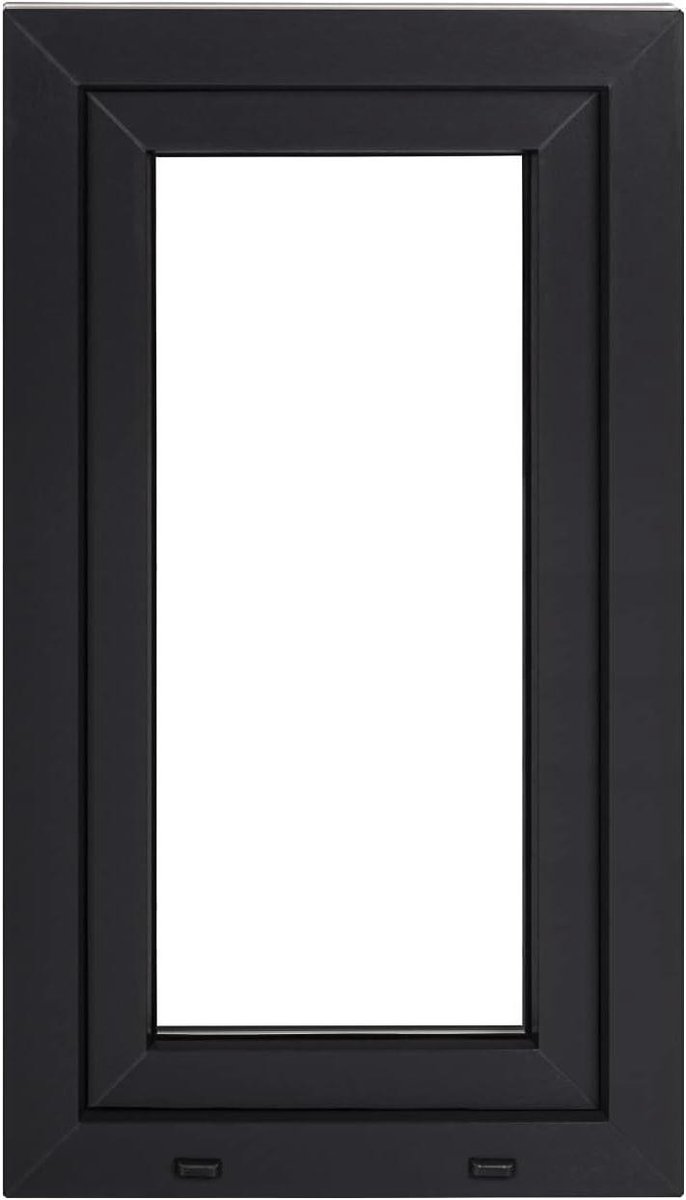 Kunststof Raam - Keldervenster Tuinhuis - Energie Besparen - Draai Kantel - 60 x 115 cm - Wit Antraciet