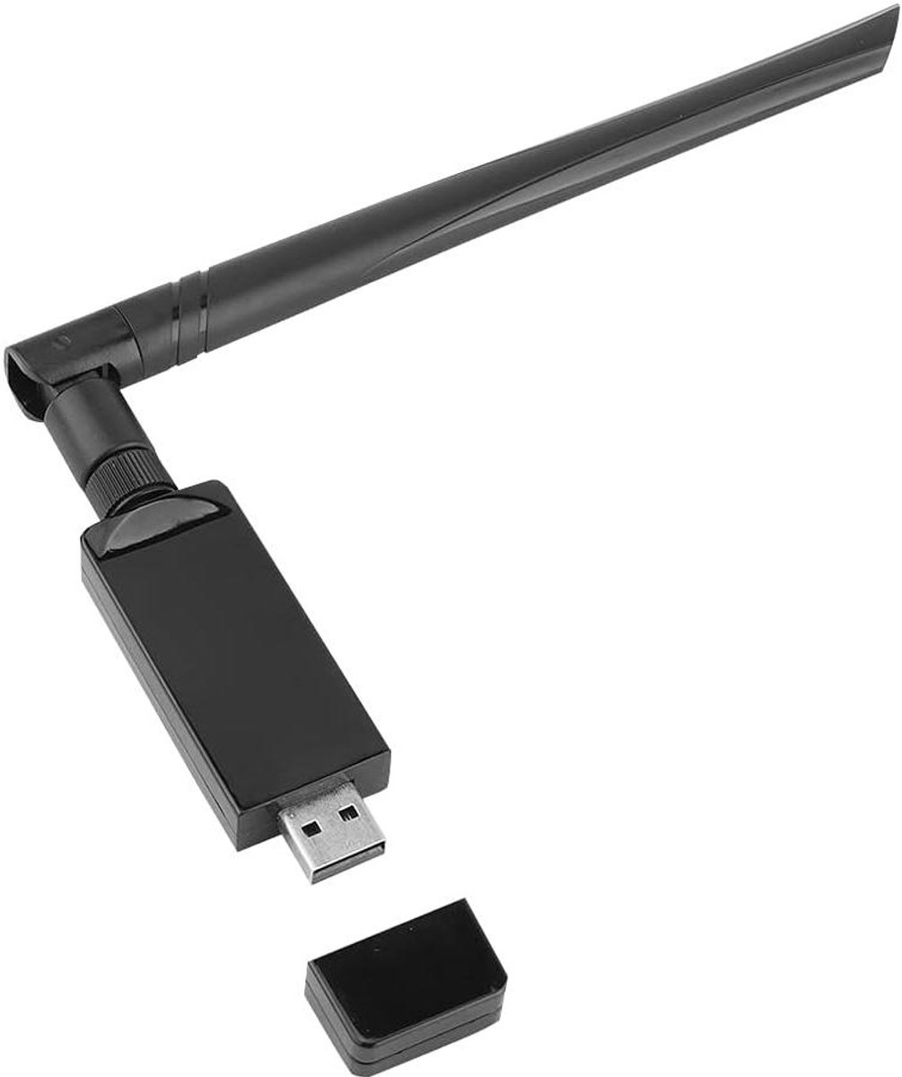 Netwerk Adapter - Wifi Dongle - Draadloze Verbinding - Dual Band 600 Mbps - Met Bluetooth 4.0 - Zwart