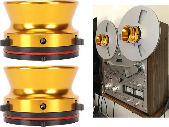 1 Paar Hub Adapters voor Studer ReVox, Akai en Teac - Aluminium 10 inch Reel to Reel Tape Opener voor Audio Enthousiasten en Professionele Geluidsbewerking — afbeelding 2